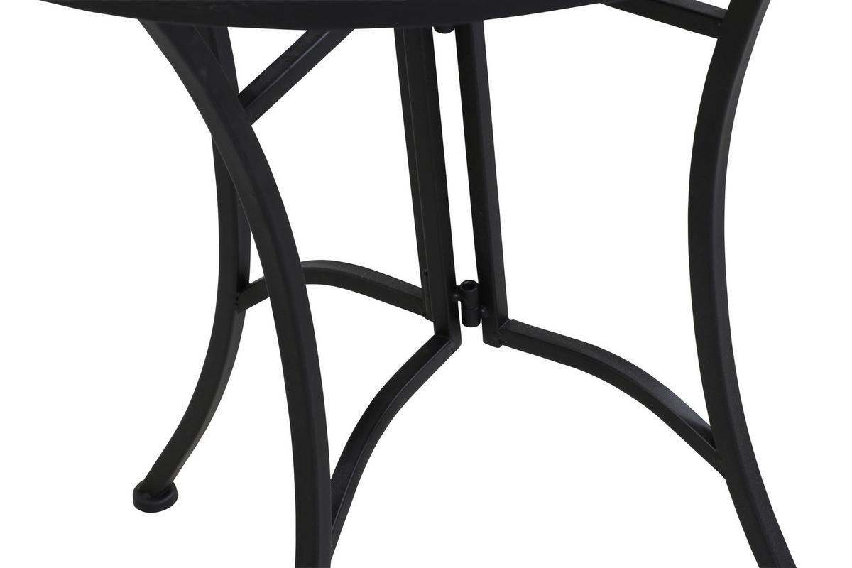 Gartentisch Keramik/Metall L 70 cm - Multicolor/Schwarz, MODERN, Keramik/Metall (70/35,5/71cm) - Siena Garden