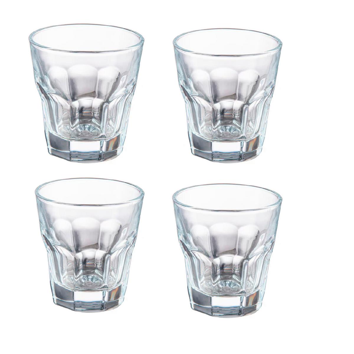 Sada sklenic 4 ks - čiré, Konvenční, sklo (8,4/8,4/8,7cm) - Mömax