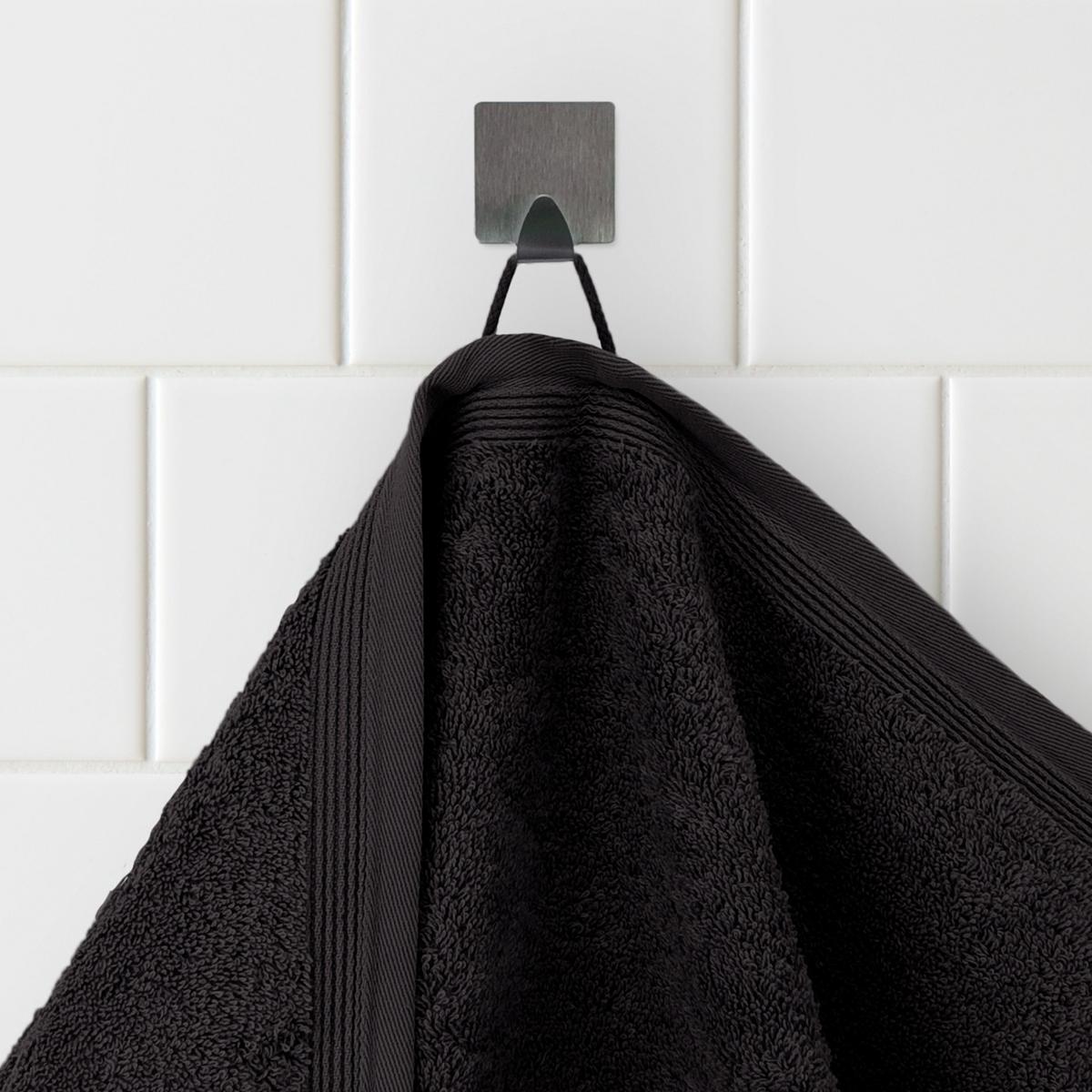 Duschtuch Superwuschel 550 G/ M⊃2 Baumwolle Schwarz 80x150 - Schwarz, Basics, Textil (80/150cm) - Moeve