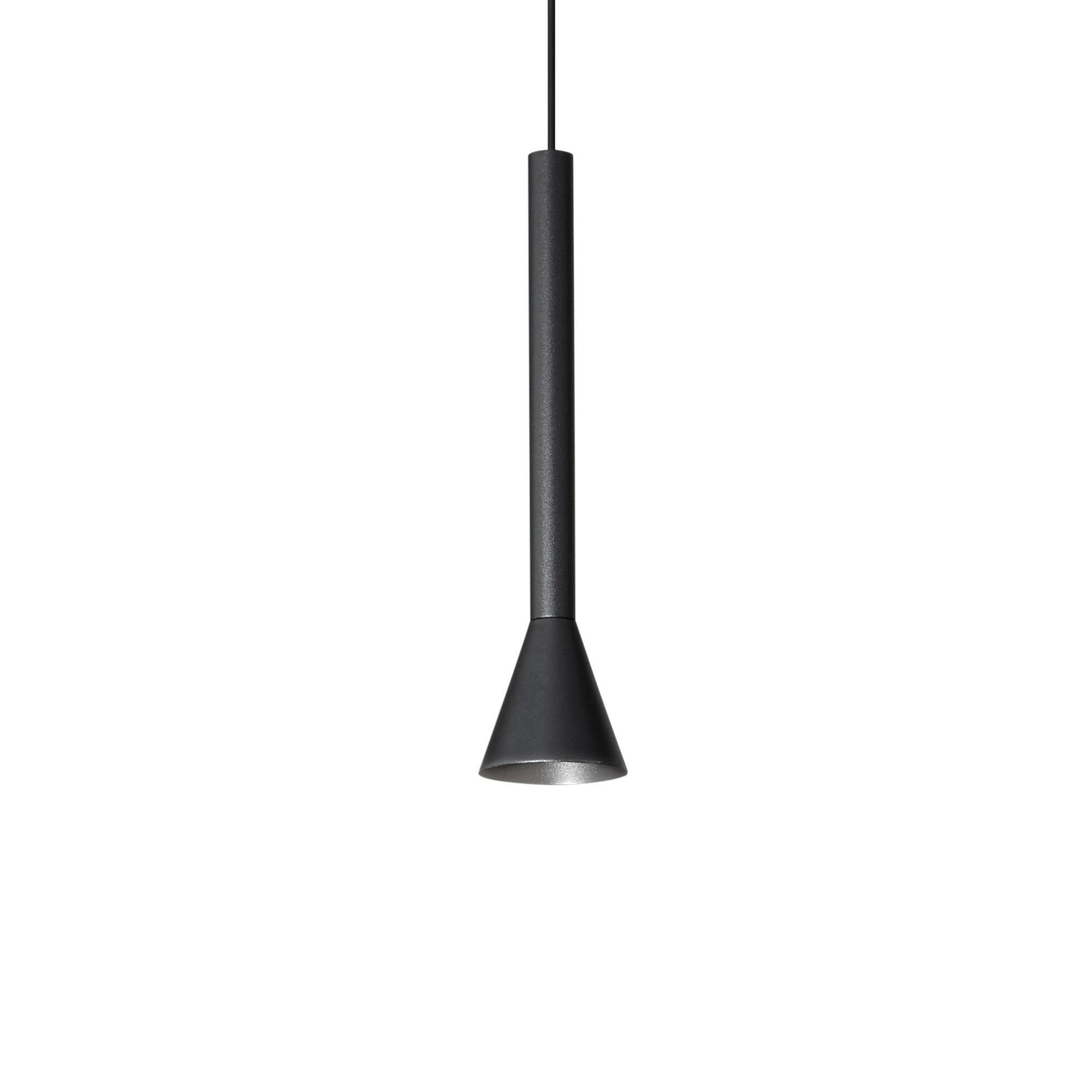 LED-Hängeleuchte Nero Schwarz D: 6 cm - Schwarz, Design, Metall (6/50,5/243cm) - Ideal Lux