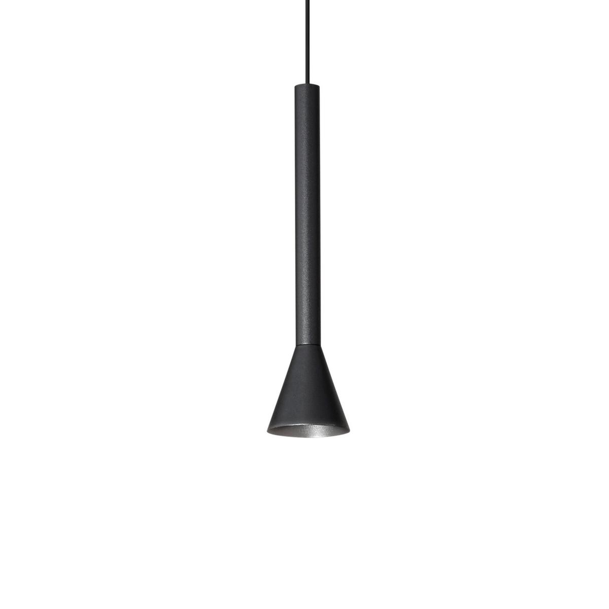 LED-Hängeleuchte Nero Schwarz D: 6 cm - Schwarz, Design, Metall (6/50,5/243cm) - Ideal Lux