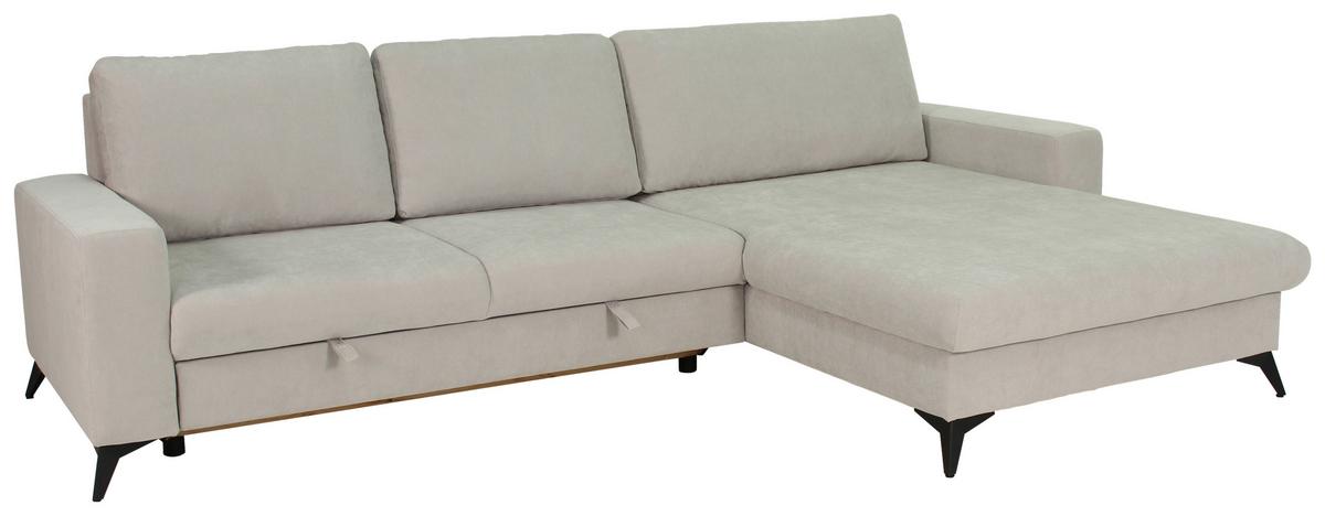 Sedací souprava SUNNY, šedobéžová,lůžko a úl.prostor - šedobéžová, Moderní, textil (290/87/178cm) - Mömax