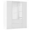 Drehtürenschrank Mainz Weiß B: 181 cm - Silberfarben/Weiß, Basics, Holzwerkstoff (181/210/54cm) - Rauch Möbel