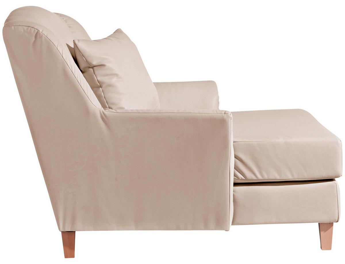 Big Sessel Mit Armlehnen Judith Lederlook Beige - Beige/Naturfarben, MODERN, Textil (136/107/142cm) - Max Winzer