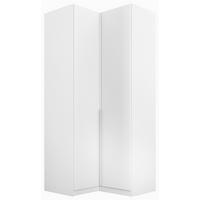 Eckschrank B: 100 cm Alabama, Weiß - Hellgrau/Weiß, MODERN, Holzwerkstoff (100/229/102cm) - Rauch Möbel