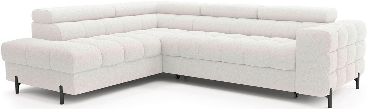 Ecksofa Ferucce Weiß S: 200x276 Cm - Schwarz/Weiß, Design, Textil (200/276cm) - MID.YOU