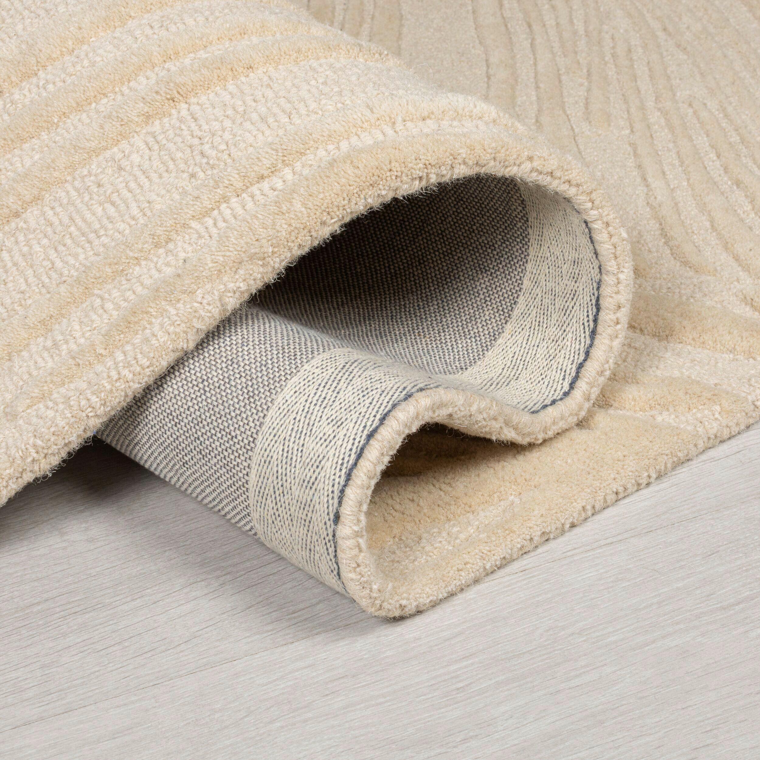 Wollteppich 503119373940 - Beige, Basics, Textil (160/160cm)