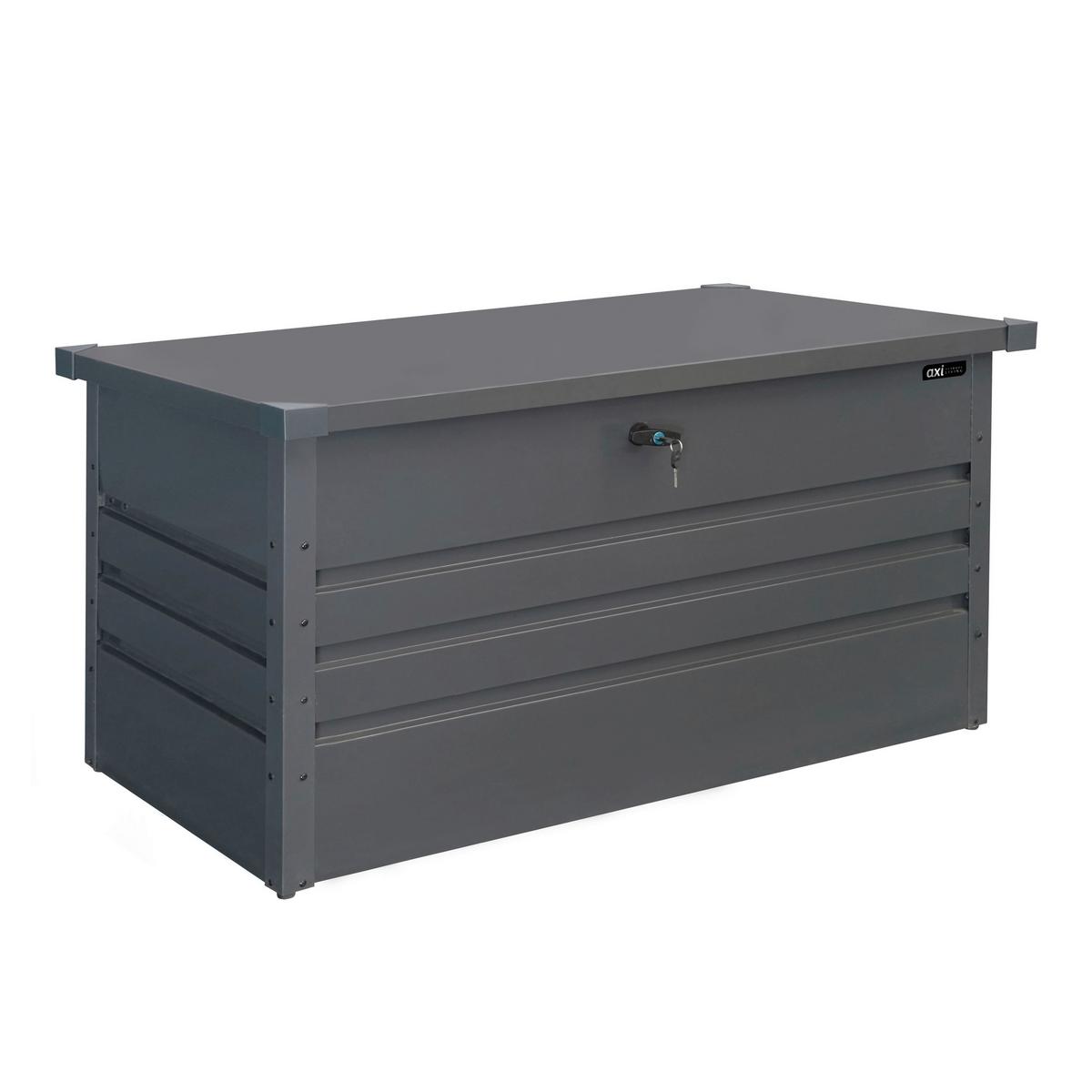 Kissenbox Metall Grau - Anthrazit, Basics, Metall (132/60/62cm) - Ambia Garden