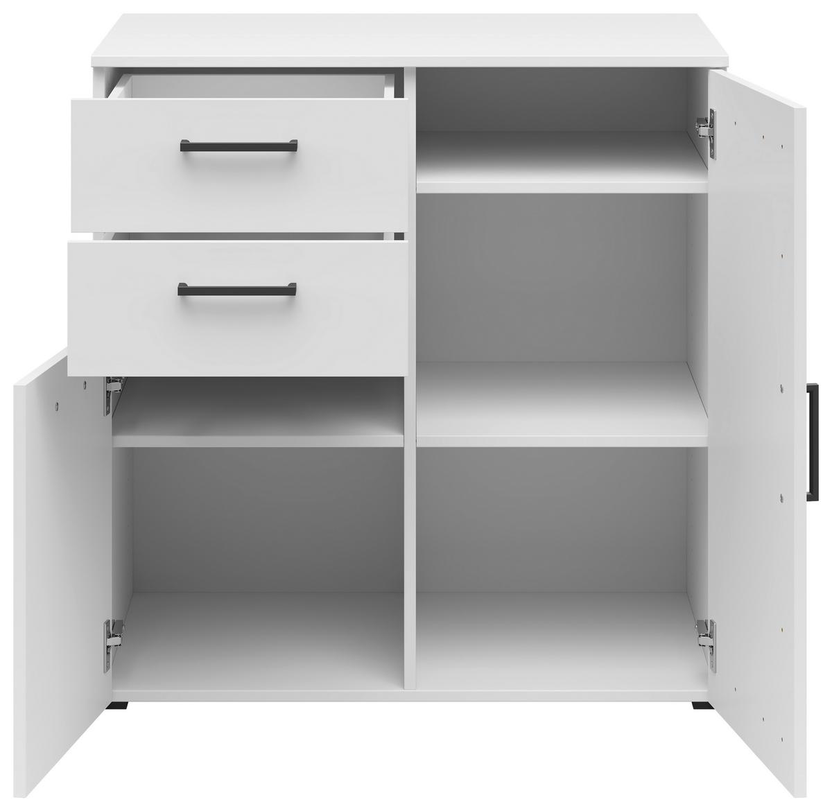 Komoda MULTISTAURAUM š: 80 cm - bílá/černá, Moderní, kompozitní dřevo/plast (80/83/52cm)