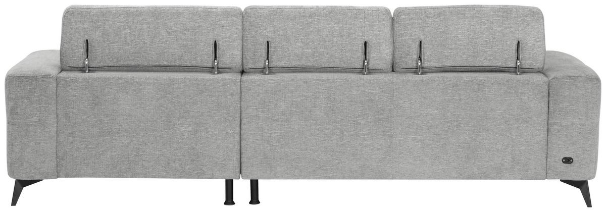 Sedací souprava MELBOURNE, pravá, šedá - šedá/černá, Moderní, kov/dřevo (285/182cm) - Based
