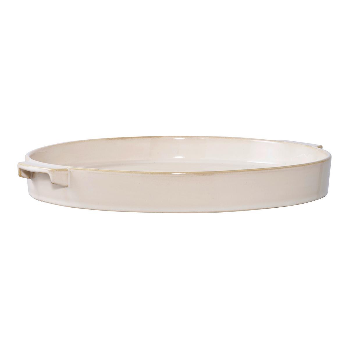 Serviertablett Tray Weiß B: 37 cm - Weiß, Design, Keramik (37/4.5/37cm)