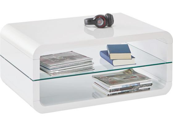 Konferenční Stolek Monroe - bílá, Moderní, sklo (90/40/60cm) Konferenční Stolek Monroe - bílá, Moderní, sklo (90/40/60cm)