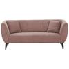 3-Sitzer-Sofa Colori Rosa Rücken Echt - Schwarz/Rosa, MODERN, Textil (208/83/88cm) - MID.YOU