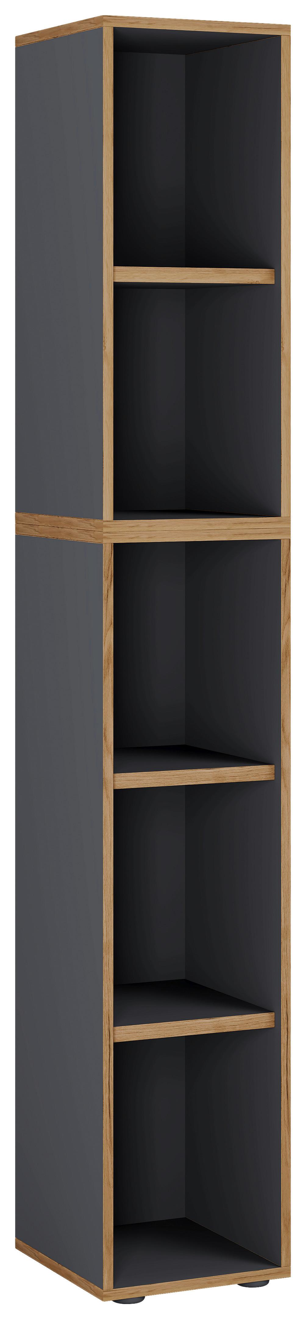 REGÁL NA DOKUMENTY SALIA B30 - černá/antracitová, Design, kompozitní dřevo/plast (30/183/33cm) - P & B
