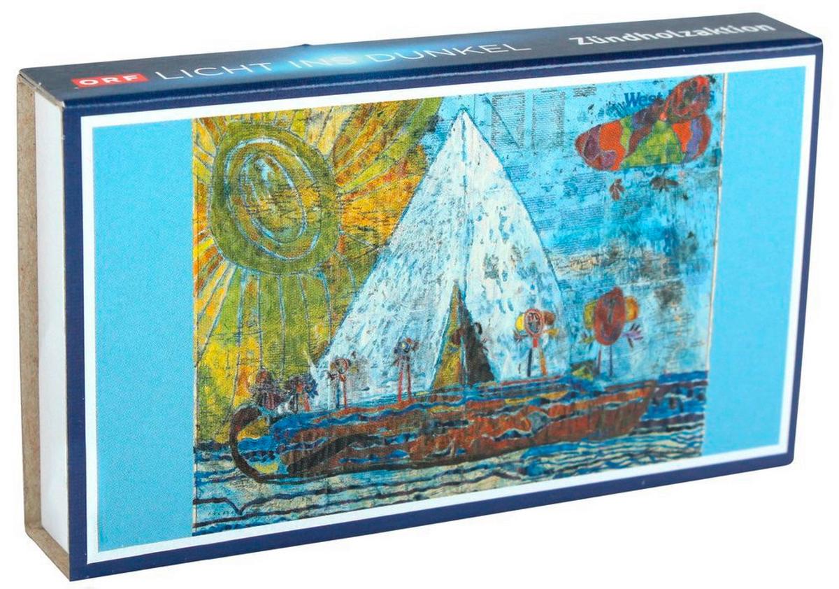 Anzünder 59024 "licht Ins Dunkel" - Blau/Multicolor, KONVENTIONELL, Holz/Papier (11/6,5/2cm)