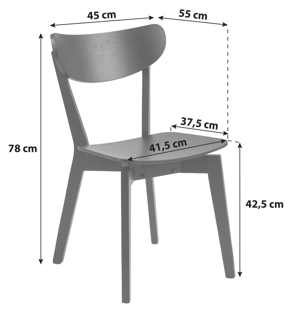 Jídelní židle ROXBY dub dyha černá - černá, Moderní, dřevo (45/78/55cm) - MID.YOU