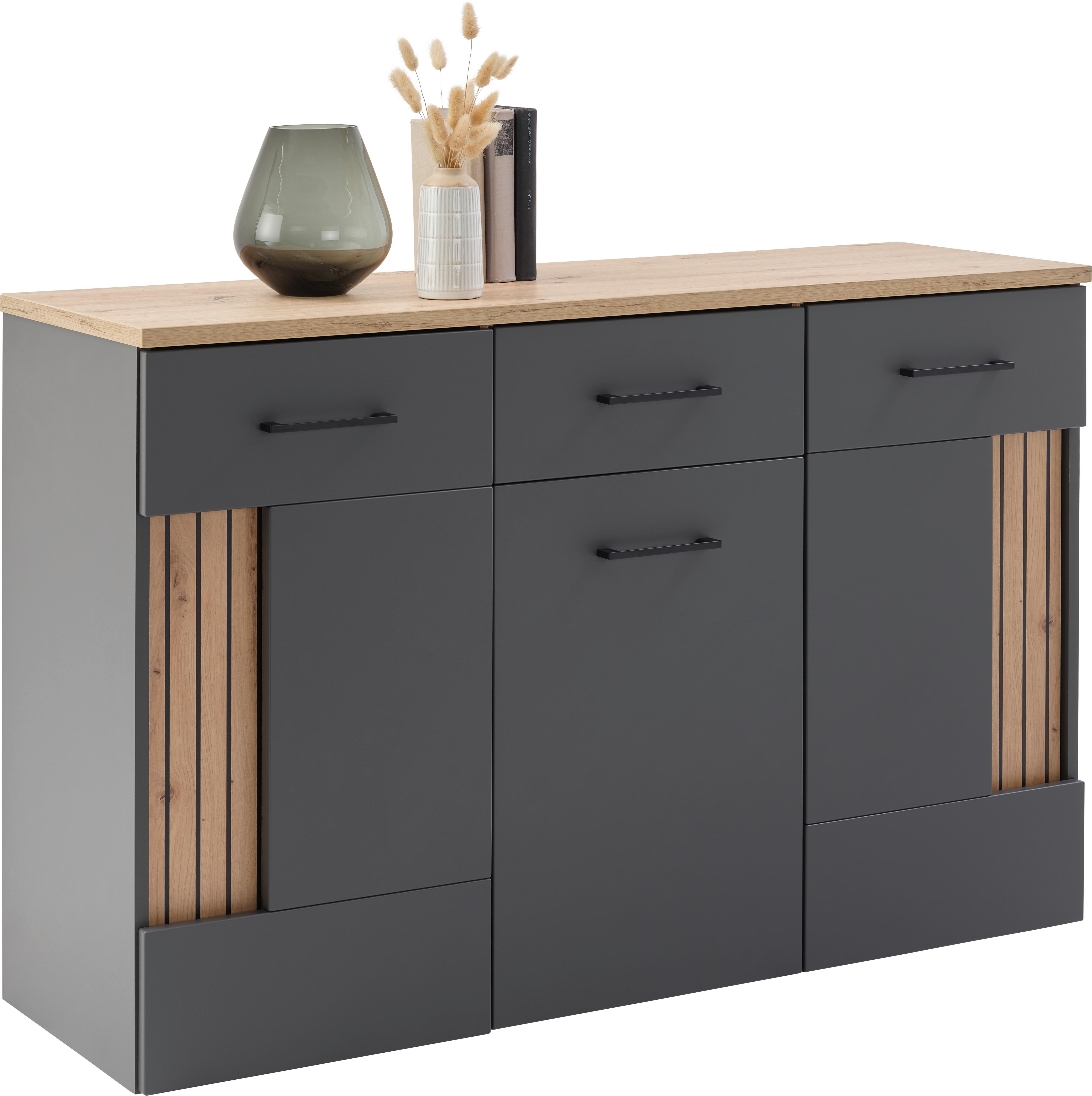 Tálalószekrény Amare Amrk 02 - Modern, faalapú anyag (128,4/87/40cm)
