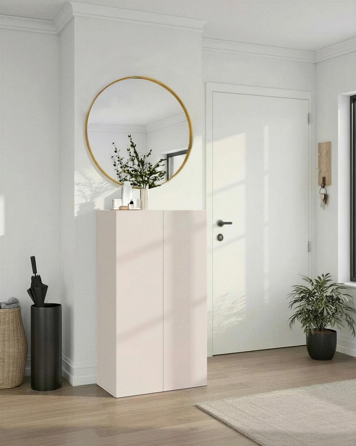 Schuhschrank Rainbow Eichefarben/kaschmir B: 63 Cm - Kaschmir/Eichefarben, Design, Holzwerkstoff (63/114/35cm) - MID.YOU