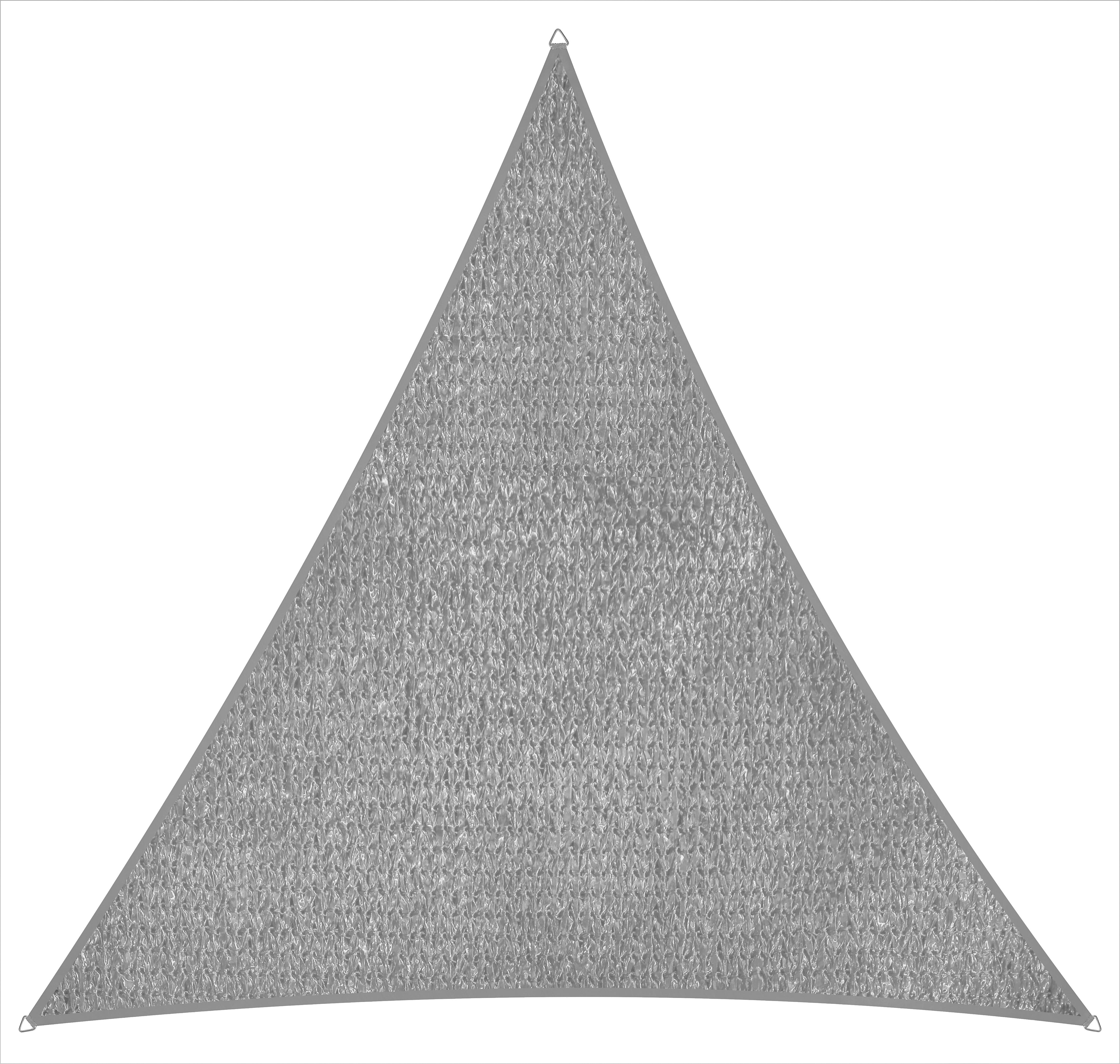 Sonnensegel Dreieck 5 m Silbergrau - Silberfarben, Basics, Textil (500/0,5/500cm) - Schneider