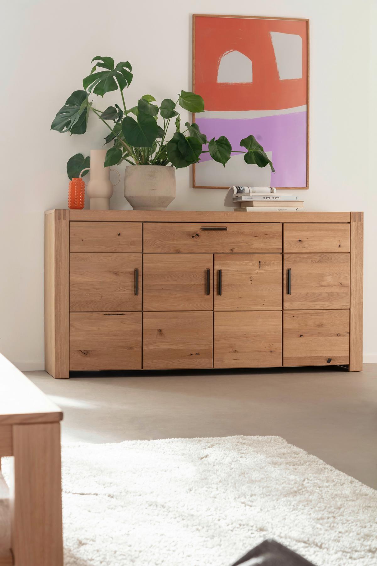 Sideboard Prag - Eichefarben, Design, Holz/Holzwerkstoff (177/91/44cm) - Livetastic