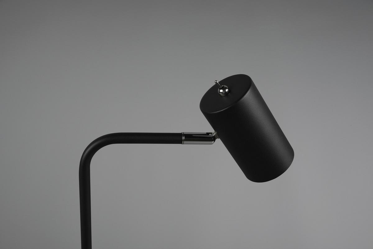 Tischlampe Marley Schwarz mit Kippschalter - Schwarz, Basics, Metall (45/12/25cm) - Trio Leuchten