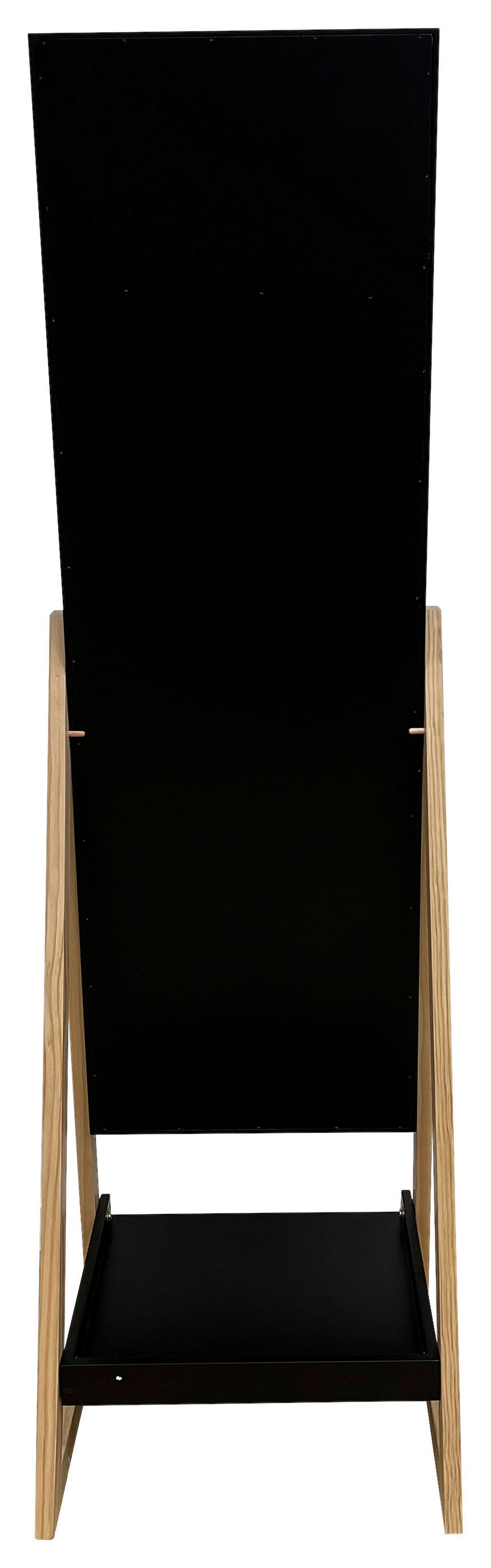 SKRINKA NA ŠPERKY VIOLA -EXKLUSIV- - čierna/prírodná farba, Modern, kov/drevo (42/145/38cm) - Mömax