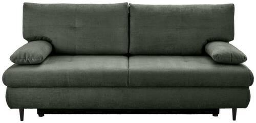 Schlafsofa Virgo - Dunkelgrün/Schwarz, KONVENTIONELL, Textil (212/97/105cm) - MID.YOU