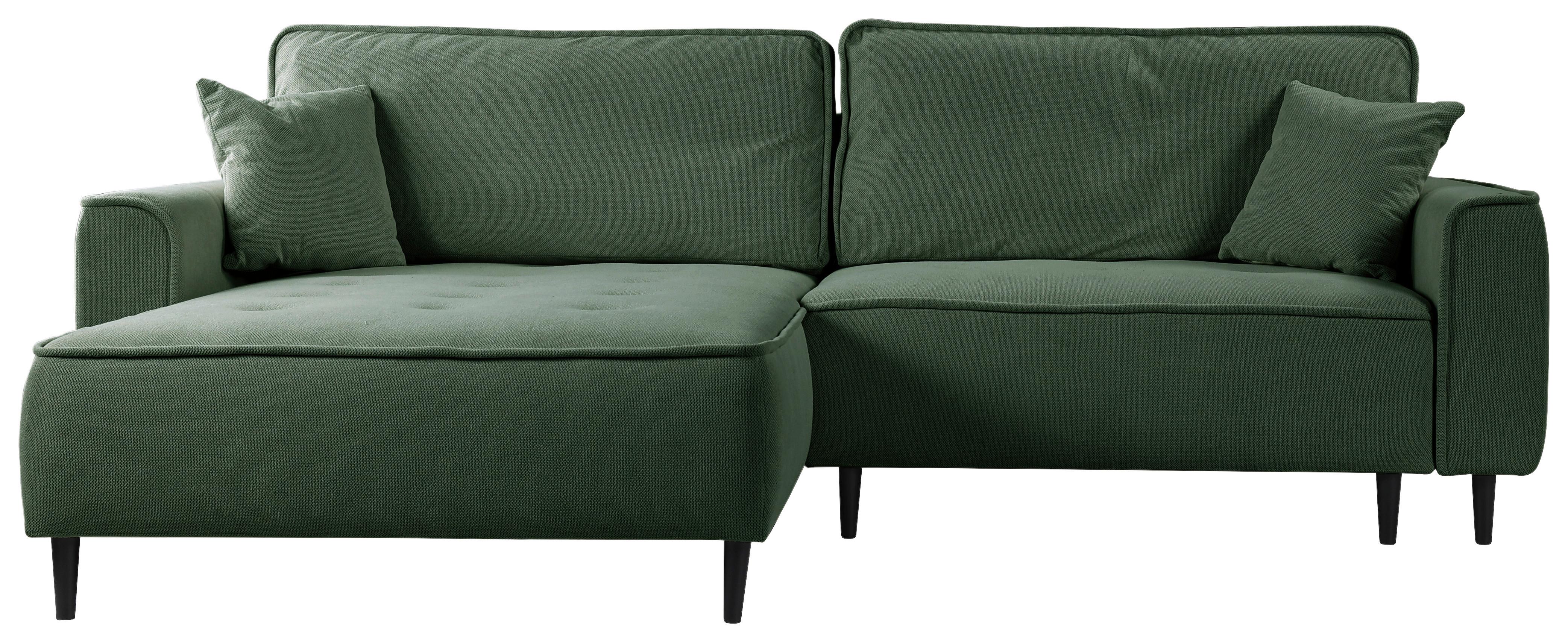 Ecksofa Blues Grün/schwarz, 183 Cm - Schwarz/Grün, Design, Textil (183/263cm) - MID.YOU