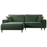 Ecksofa Blues Grün/schwarz, 183 Cm - Schwarz/Grün, Design, Textil (183/263cm) - MID.YOU