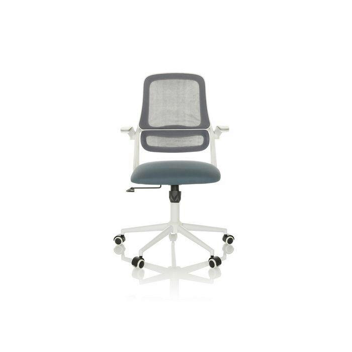 Drehstuhl Miko W Eco Grau B: 57 Cm - Weiß/Grau, MODERN, Kunststoff/Textil (57/92 - 102/53cm) - MID.YOU