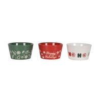 SNACKSCHALE SINA - Rot/Weiß, Design, Keramik (9/5cm) - Luca Bessoni