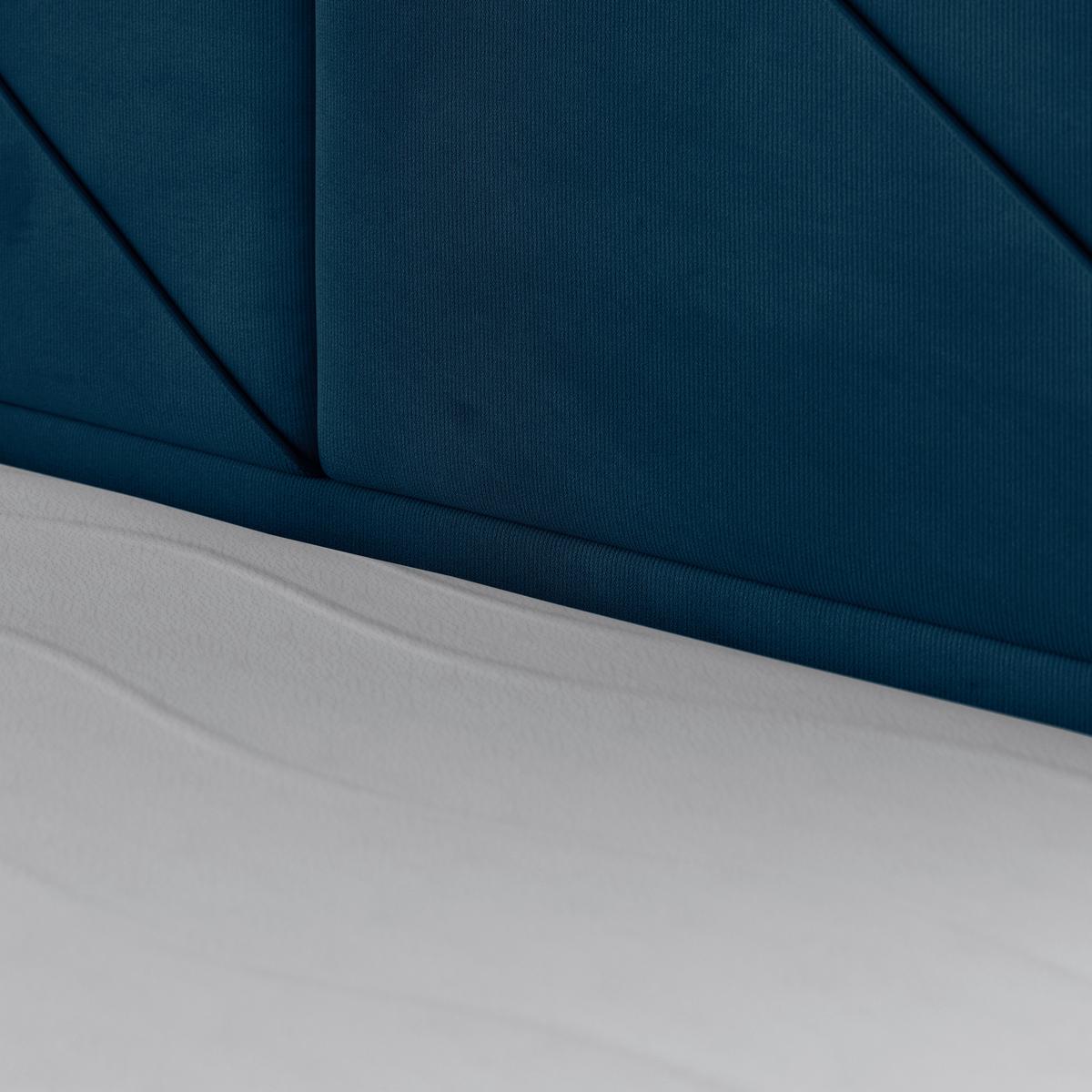 Boxspringbett mit Bettkasten 180x200 cm Blau Bologna - Blau/Schwarz, MODERN, Holz/Kunststoff (180/200cm) - MID.YOU