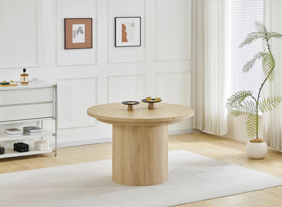 Esstisch Kiruna Eichefarben L: 115-268 cm - Eichefarben, MODERN, Holzwerkstoff (115/268/115/76cm) - P & B