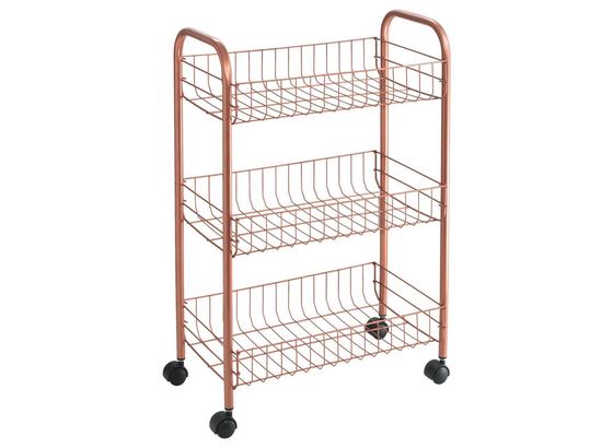 Allzweckwagen Lugano 3 Fächer - Kupferfarben, MODERN, Kunststoff/Metall (23/63/41cm) Allzweckwagen Lugano 3 Fächer - Kupferfarben, MODERN, Kunststoff/Metall (23/63/41cm)