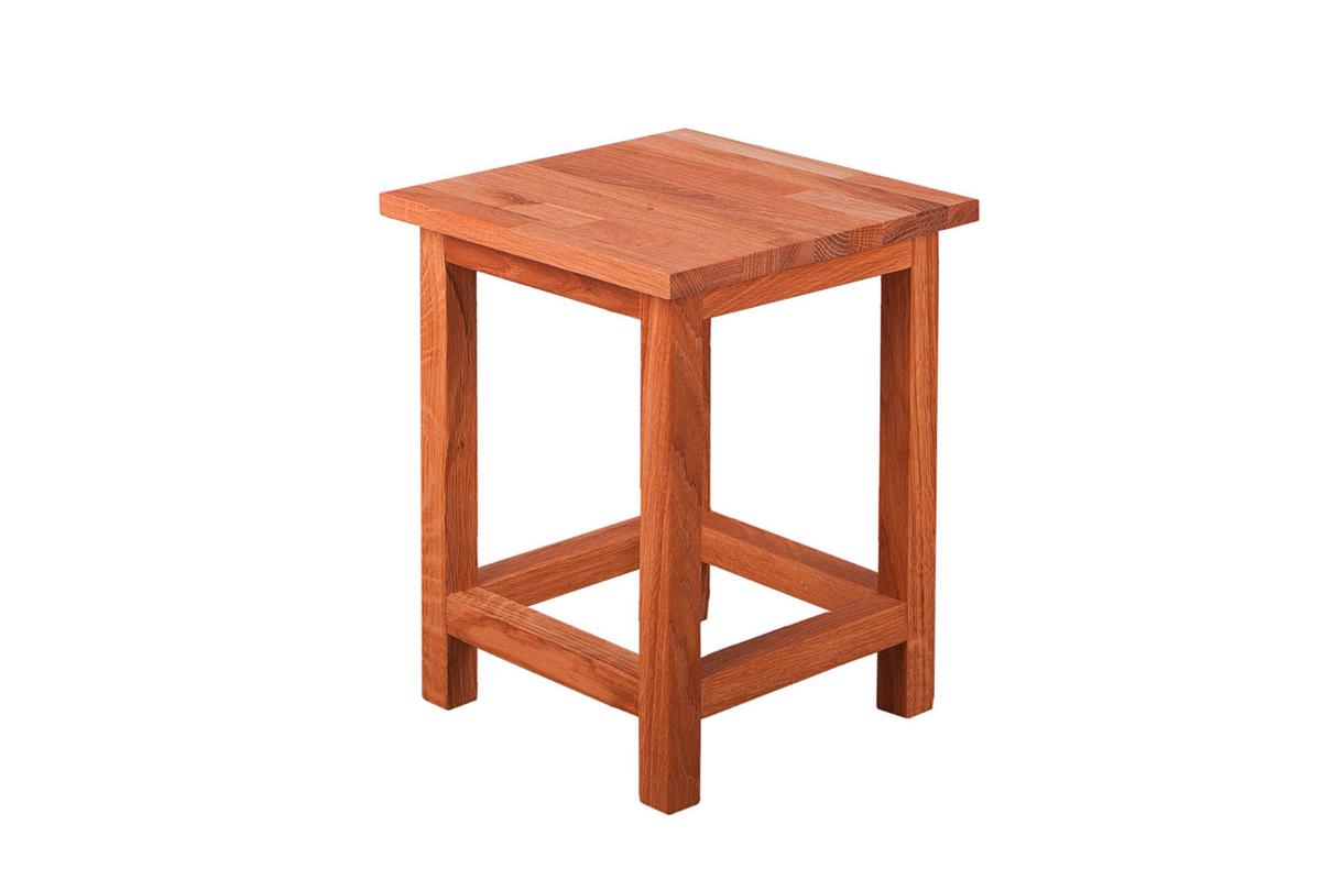 Gartenhocker Echtholz Eichefarben Geölt - Eichefarben, Basics, Holz (30/40/30cm) - Gardenson