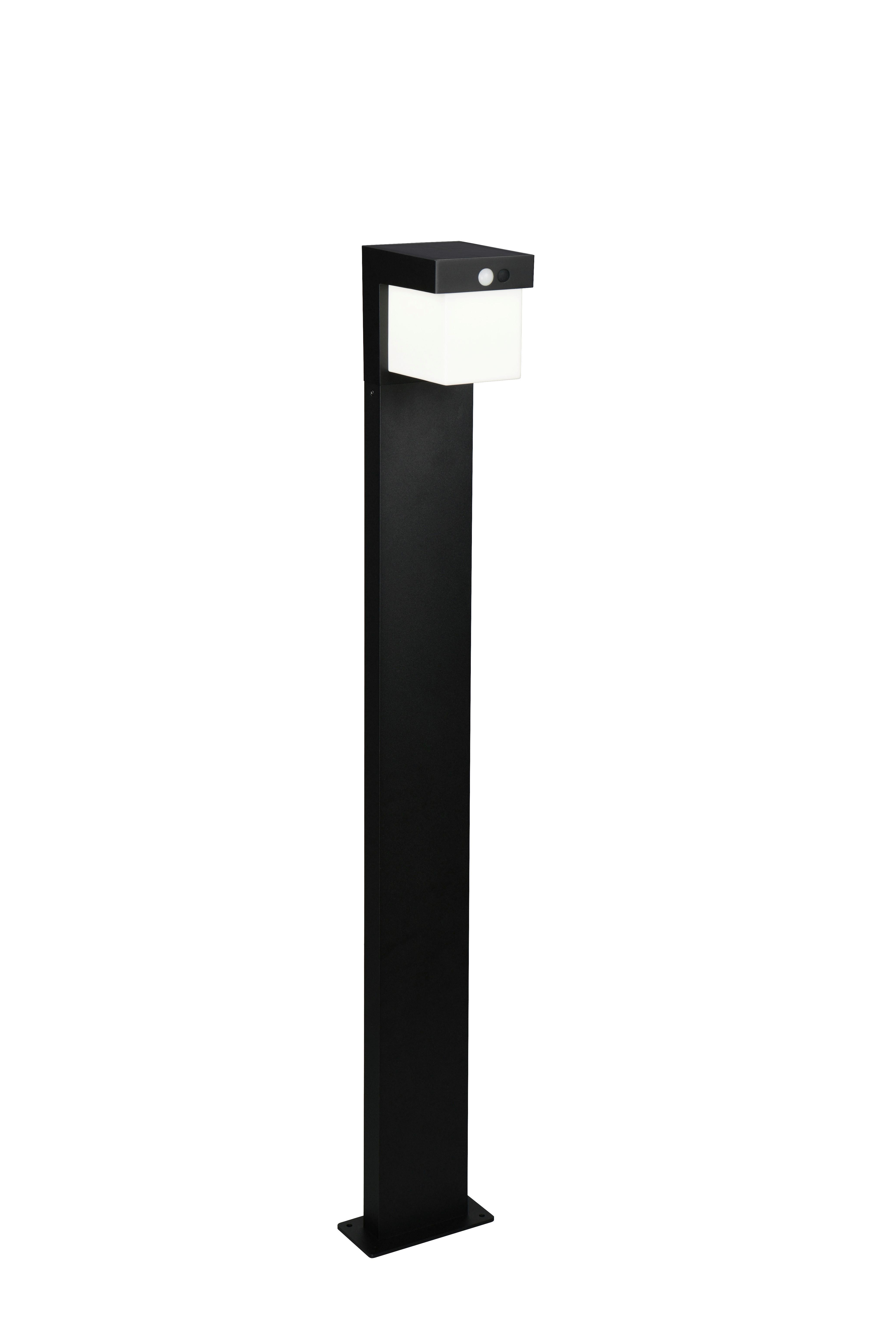 Wegeleuchte Colombo Schwarz Weiß L: 14 cm - Schwarz/Weiß, Design, Kunststoff/Metall (14/15,5/100cm)
