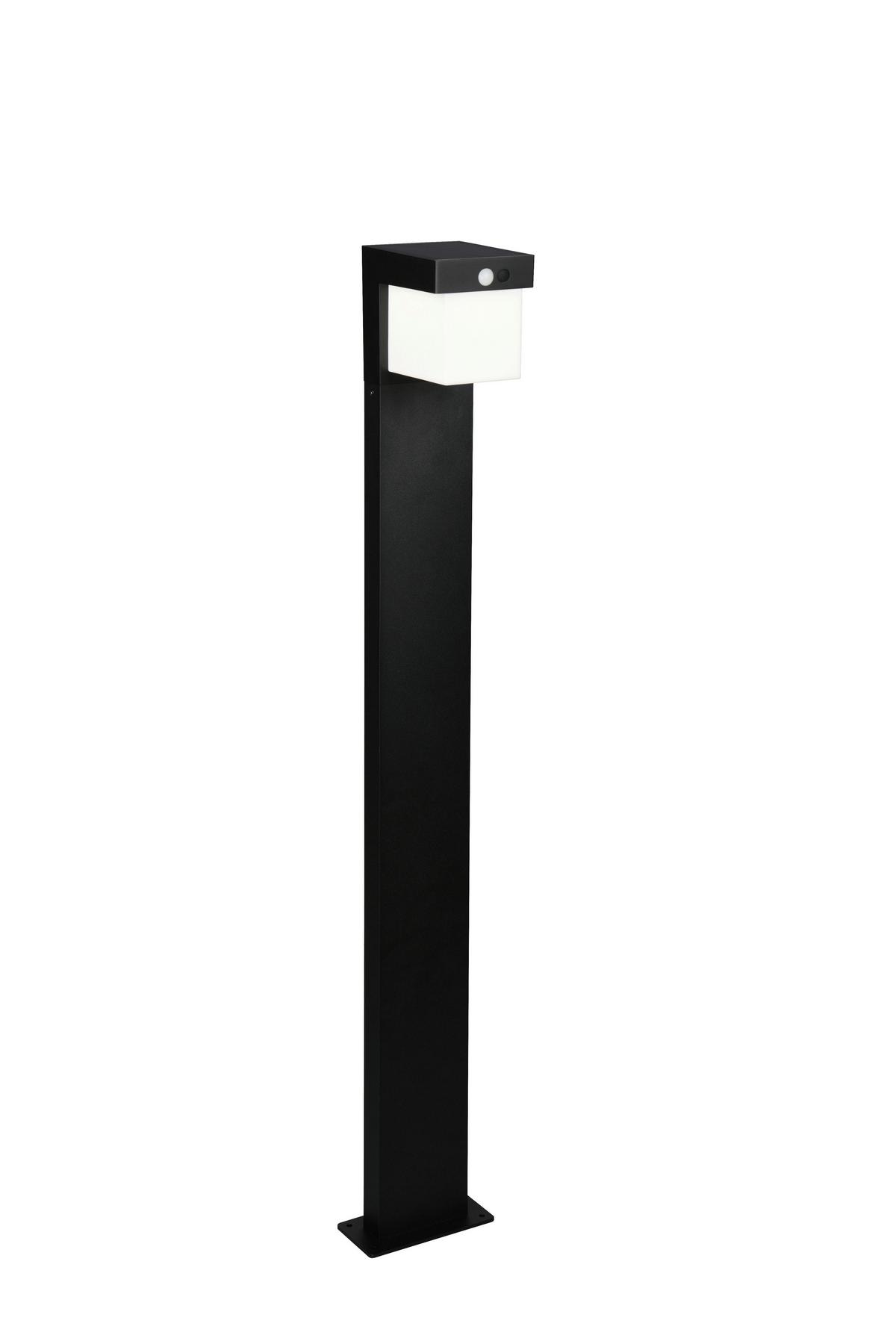 Wegeleuchte Colombo Schwarz Weiß L: 14 cm - Schwarz/Weiß, Design, Kunststoff/Metall (14/15,5/100cm)