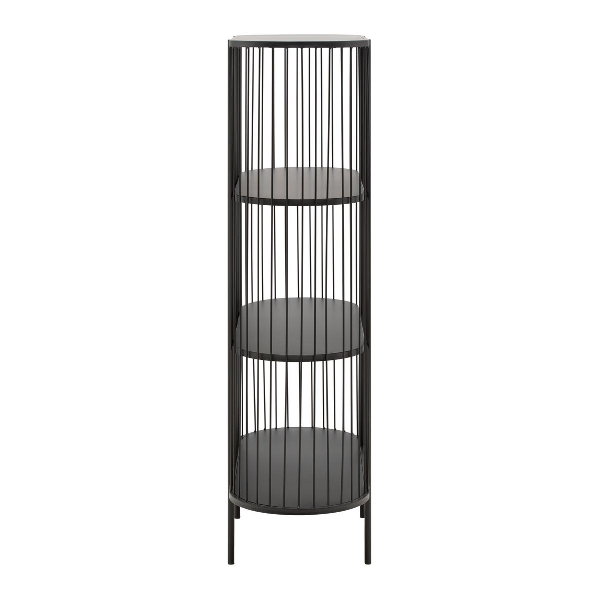 REGÁL TIAGO -EXKLUSIV- - černá, Lifestyle, kov (80/125/34cm) - Mömax