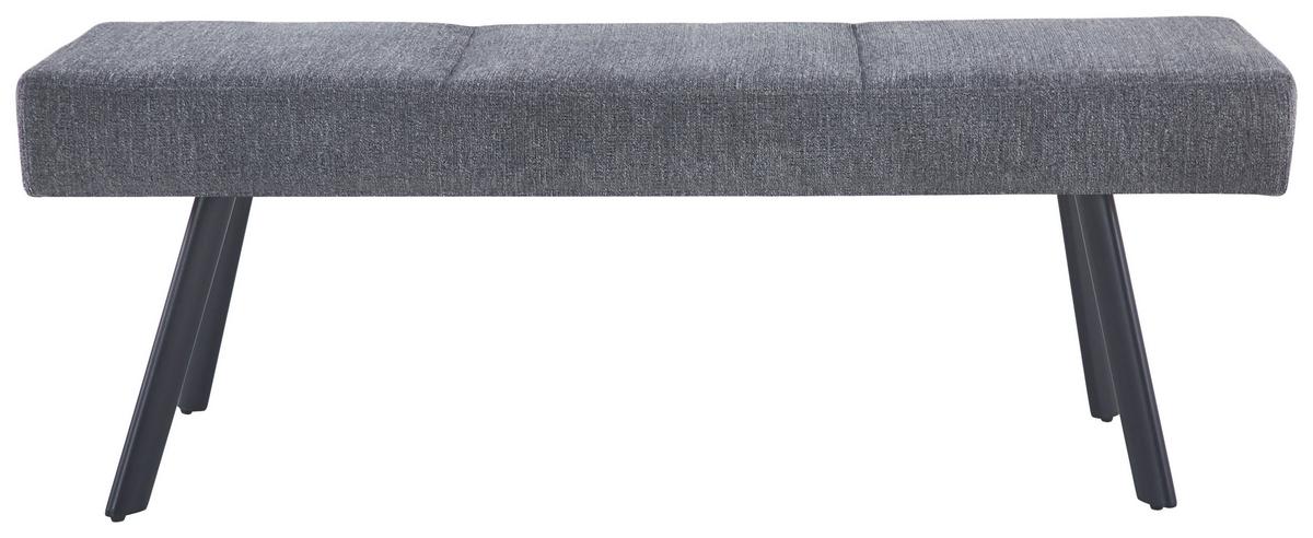 Sitzbank Paros Ohne Lehne Anthrazit, B: 140 Cm - Anthrazit/Schwarz, KONVENTIONELL, Textil/Metall (140/49/47cm) - MID.YOU