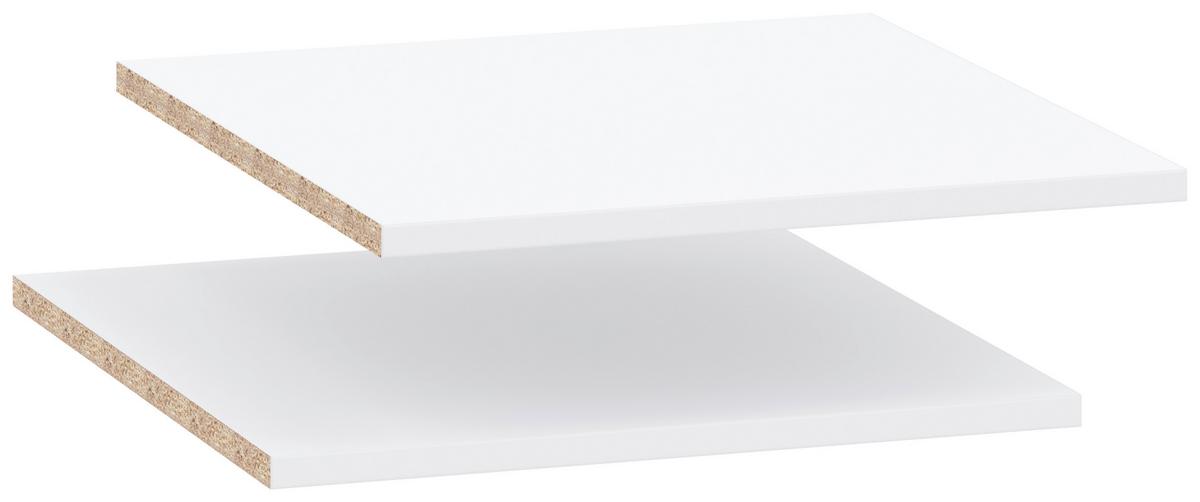 Einlegeböden Kivo 2er-Set 41,6 cm - Weiß, Basics, Holzwerkstoff (41,6/48,8/1,6cm)