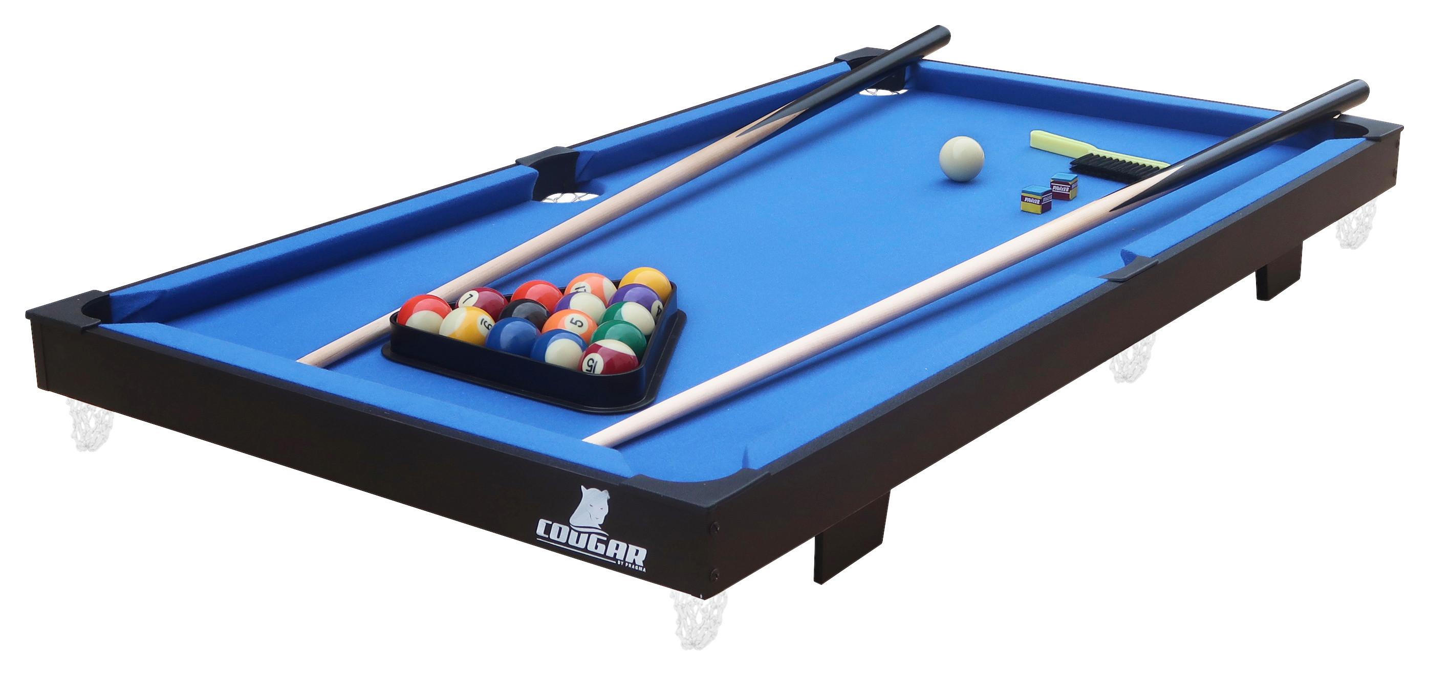 Billardtisch C025.001.00 - Blau/Schwarz, KONVENTIONELL, Holz/Kunststoff (64/12/118cm) - Ambia Garden