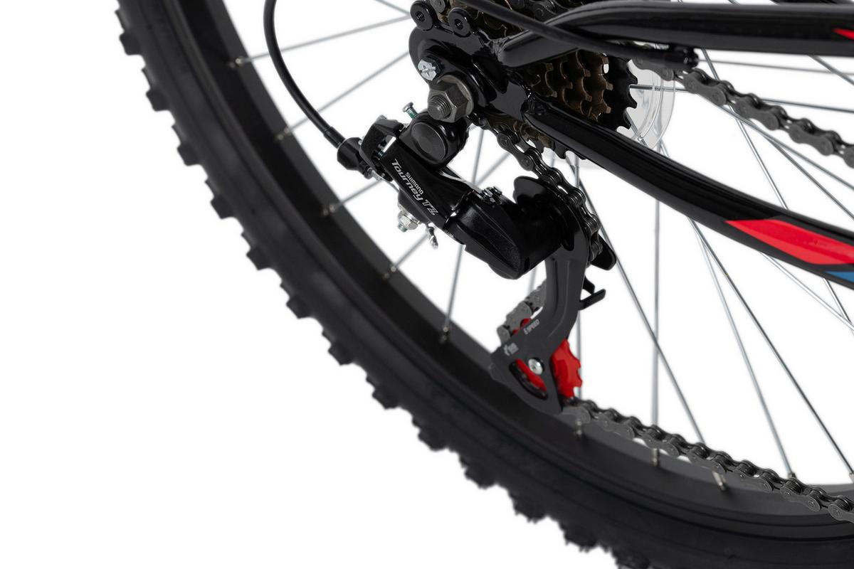 Kinderfahrrad 24 Zoll Mtb Fully Zodiac 665k 18 Gänge - Rot/Schwarz, Basics, Metall (124 /64/18 cm) - KS Cycling