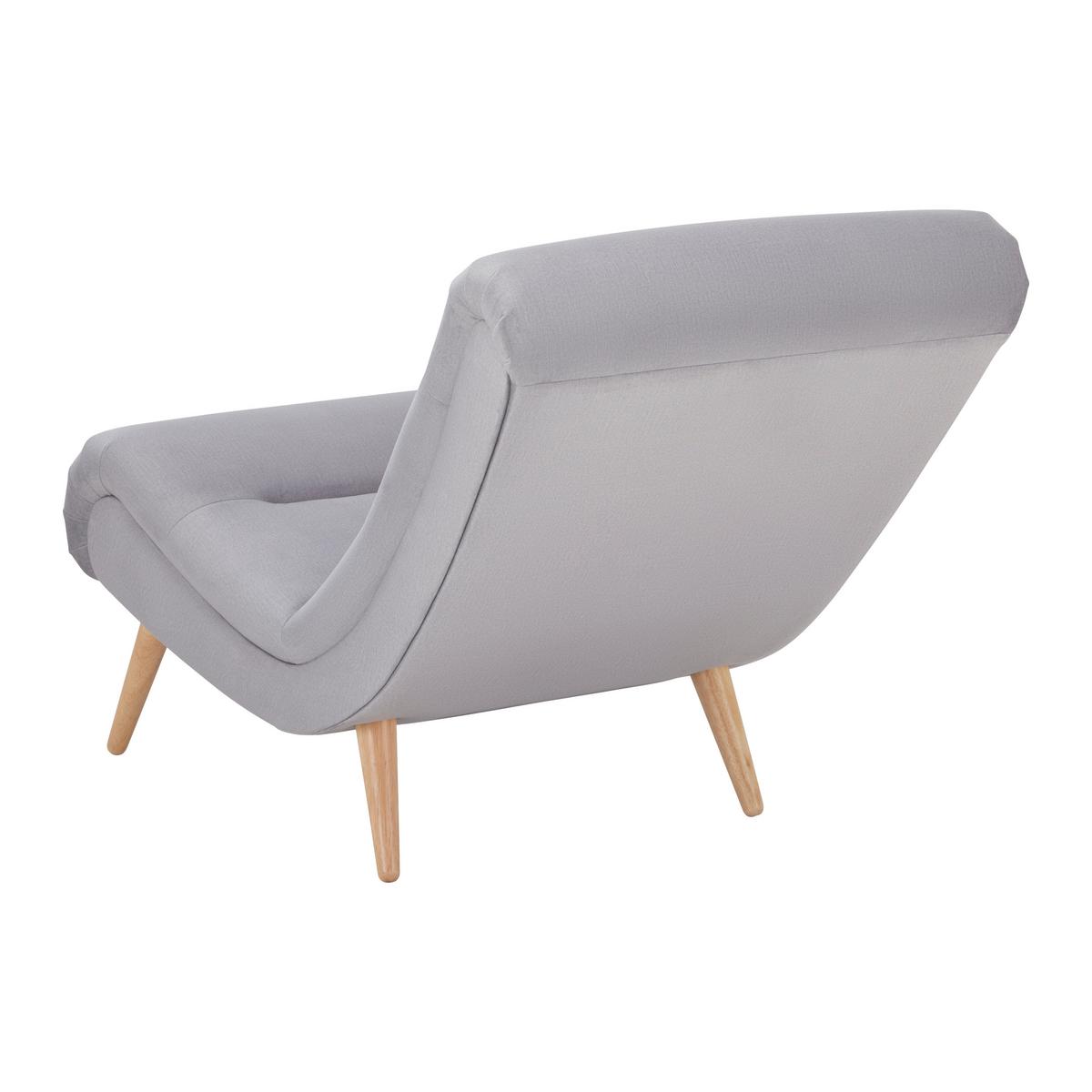 Křeslo JAN sv. šědá - světle šedá/přírodní barvy, Moderní, dřevo/textil (74/102/90cm) - Bessagi Home
