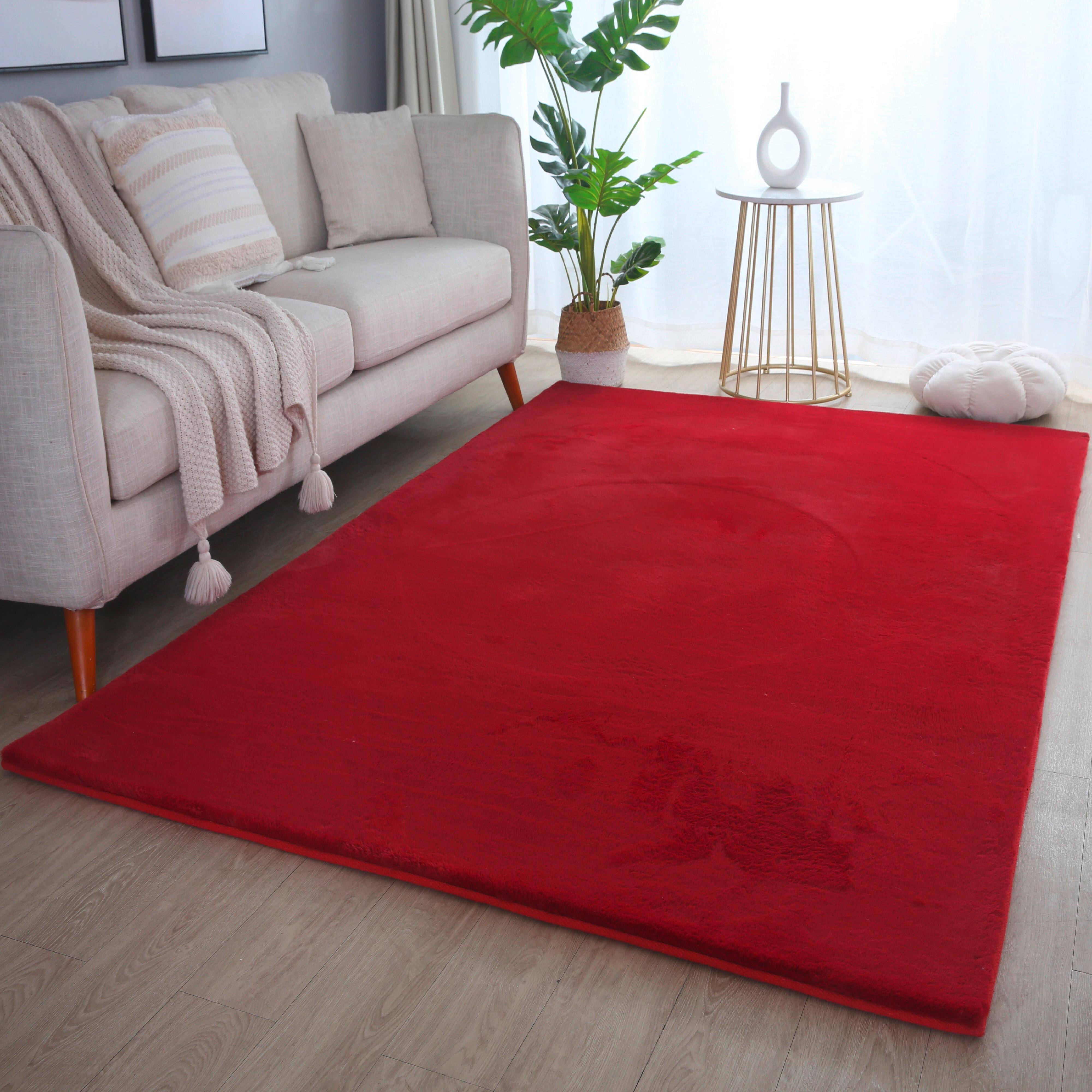 Hochflorteppich, Rot, F: 20mm Pouffy - Rot, Basics, Textil (240/340cm)