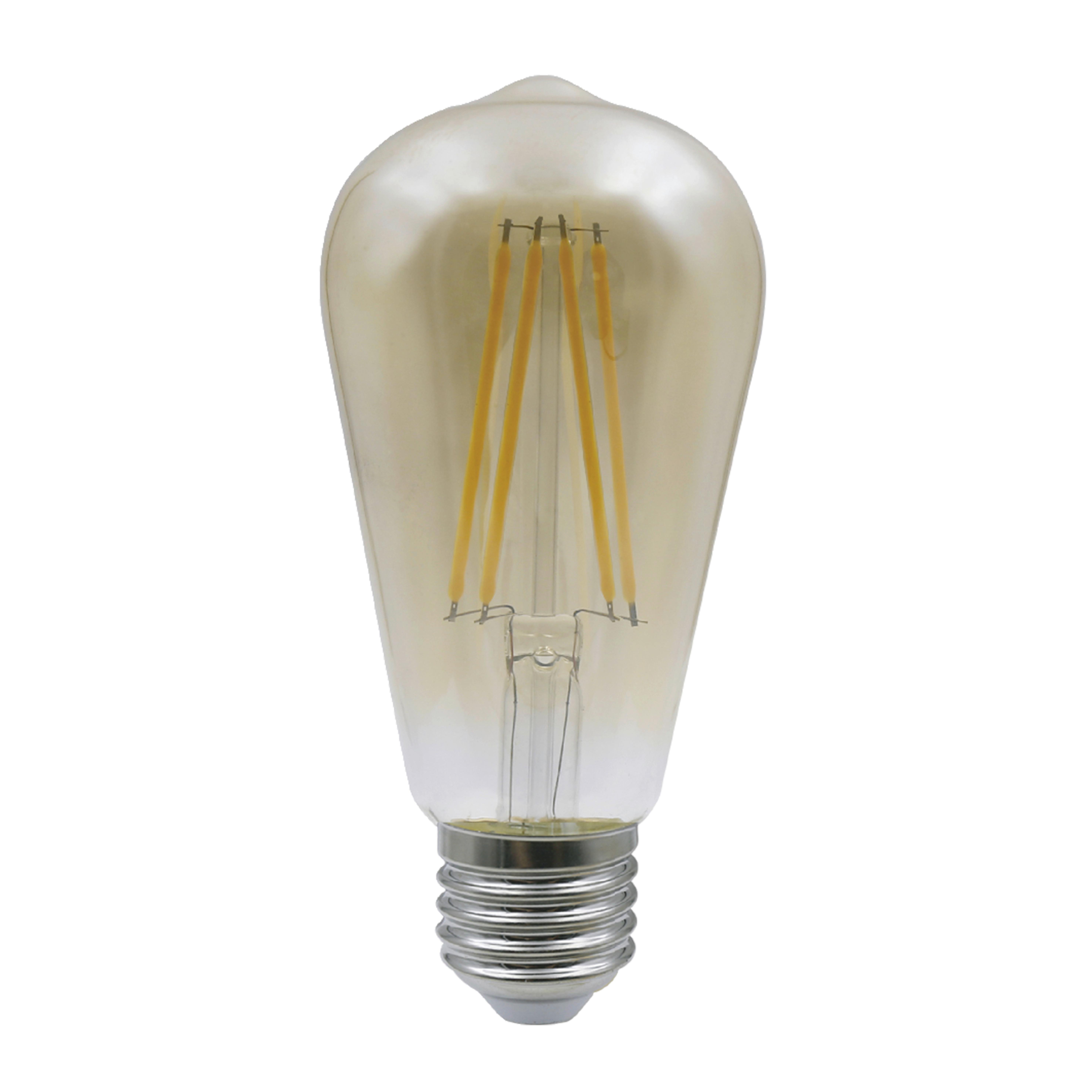 Led Izzó 11399a-2 - borostyánszínű, Basics, Üveg (6,4/14cm)