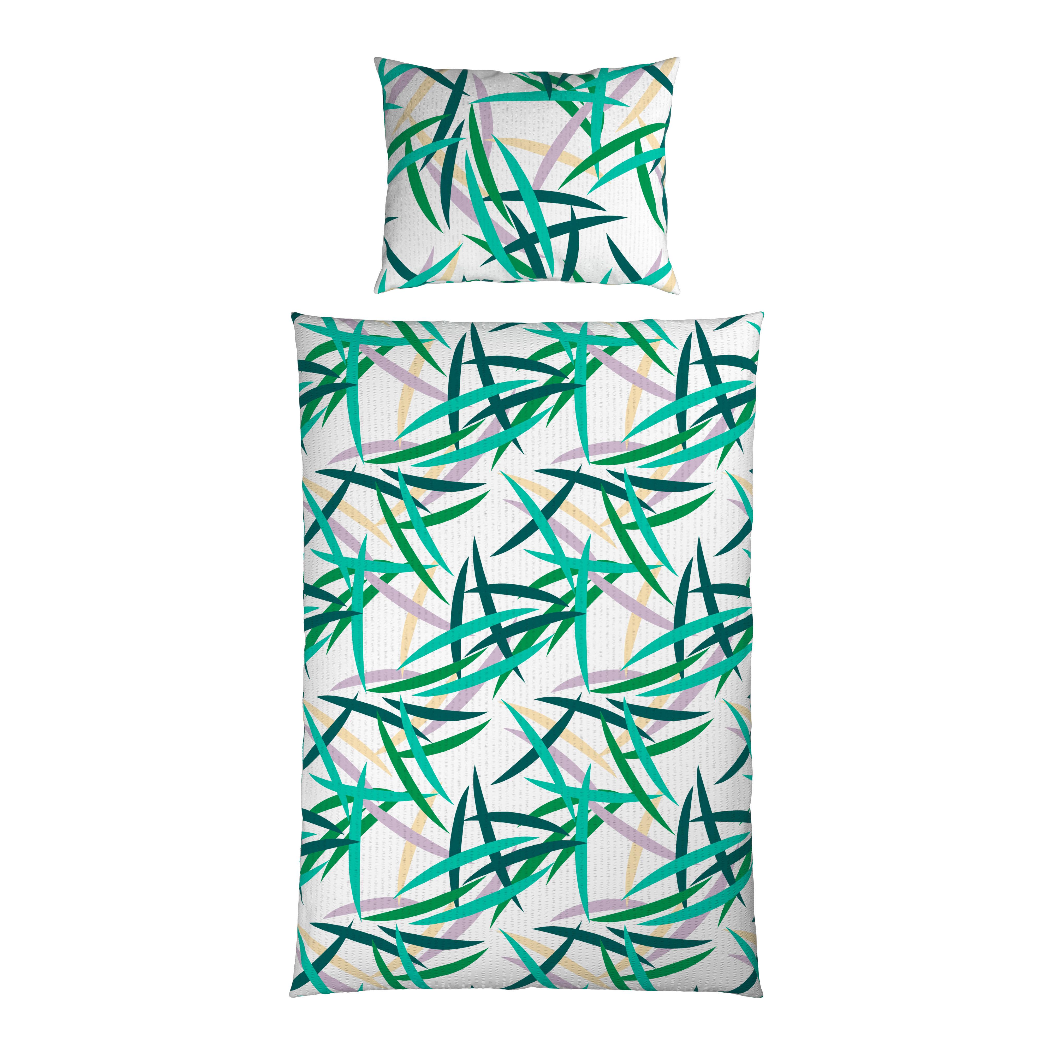 Bettwäsche Palma - Grün, MODERN, Textil - Luca Bessoni