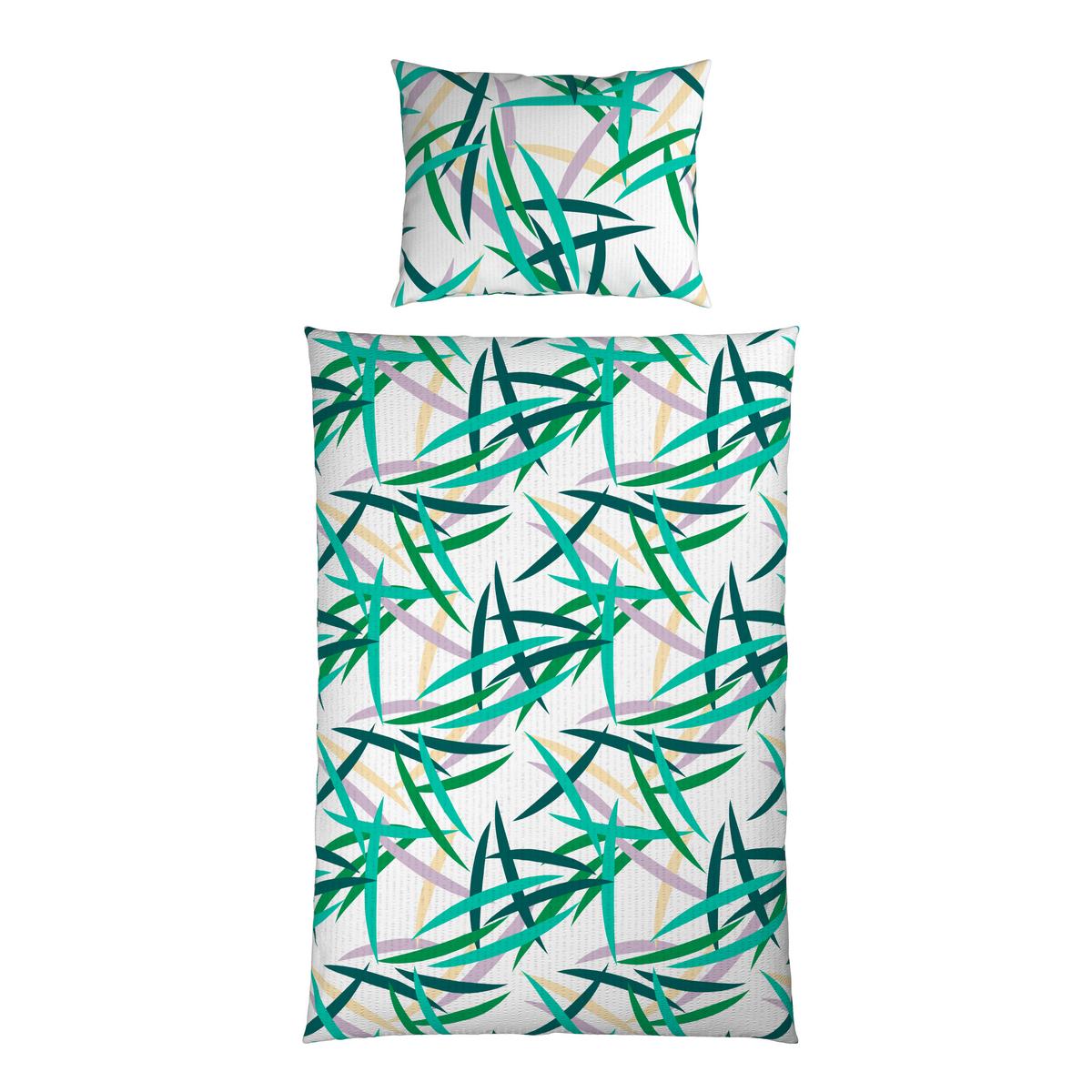 Bettwäsche Palma - Grün, MODERN, Textil - Luca Bessoni