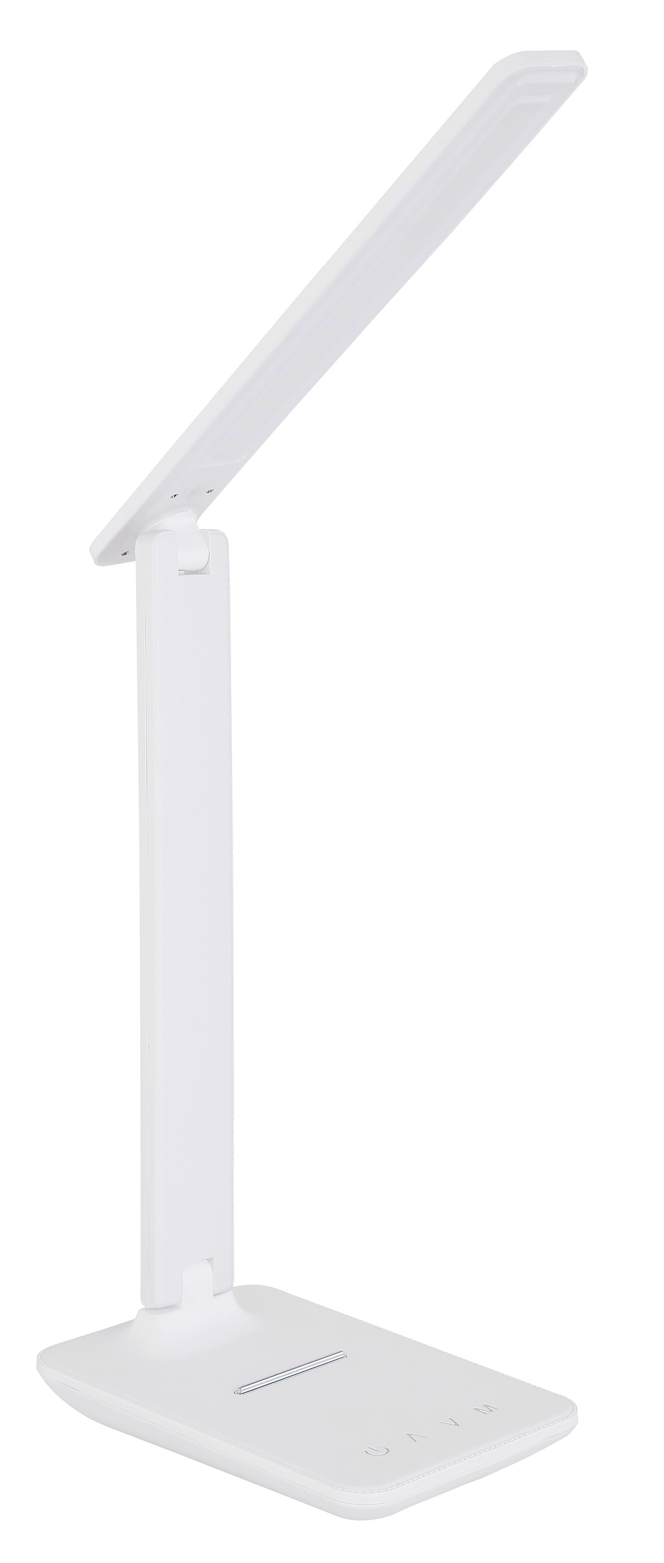 LED-Tischlampe dimmbar Opal/Weiß Touch - Opal/Weiß, Design, Kunststoff (28,5/11,5/56,5cm) - Globo