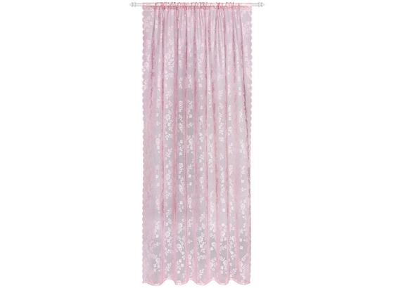 Závěs Babette - tmavě růžová, Romantický / Rustikální, textil (140/245cm) - Zandiara Závěs Babette - tmavě růžová, Romantický / Rustikální, textil (140/245cm) - Zandiara