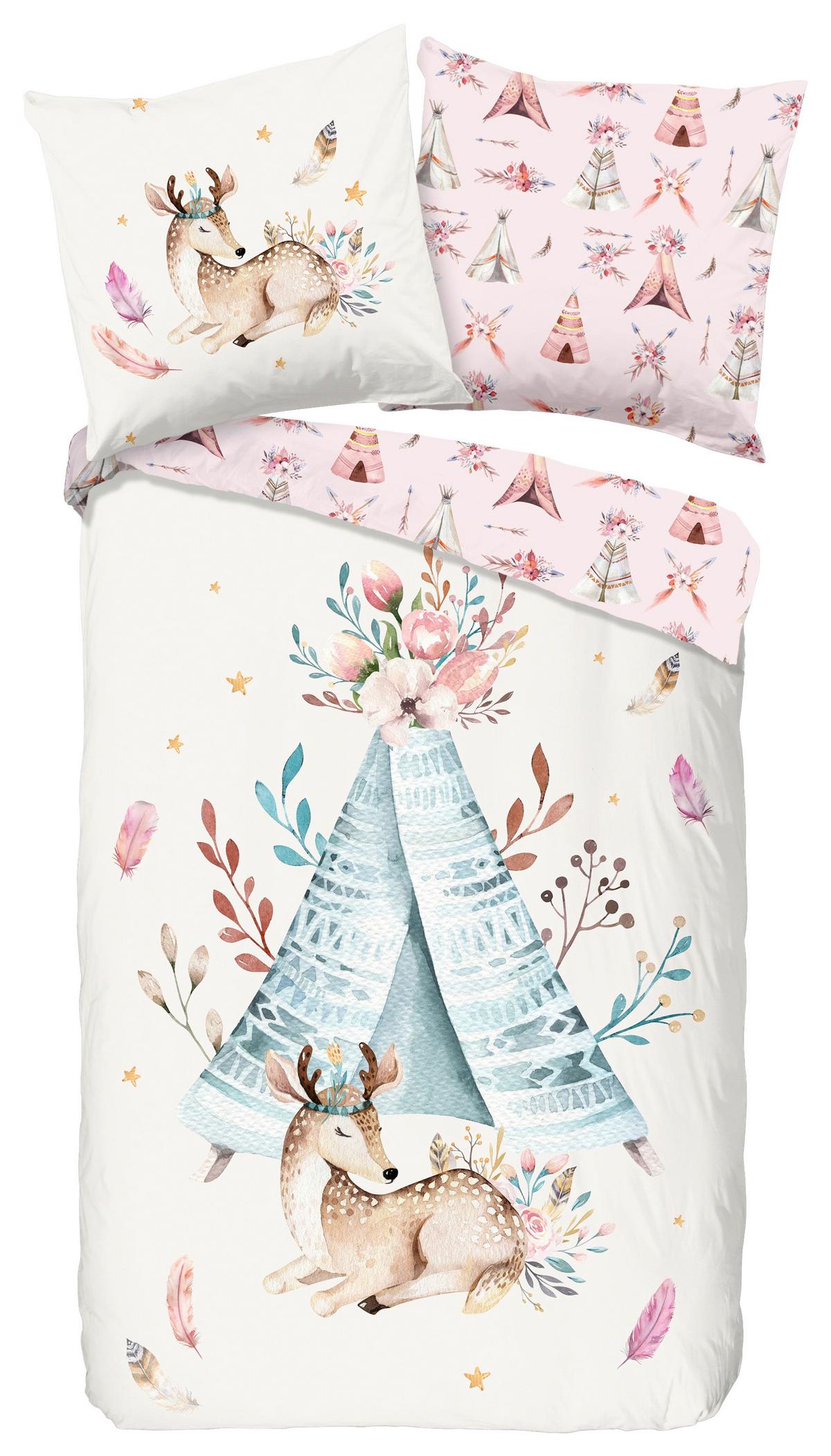 Jugendbettwäsche Boho Multicolor 135x200 Cm - Multicolor, Design, Textil (135/200cm)